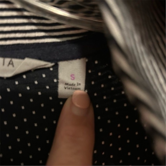 Athleta Heavenly Heights Navy and White‎ Striped Hoodie Size Small - Picture 8 of 13